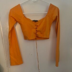 Small orange crop top